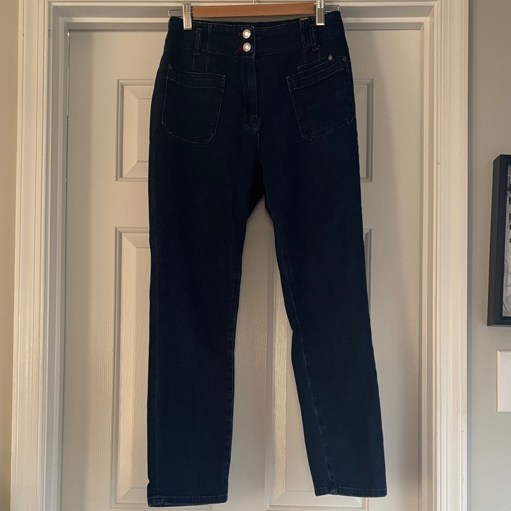 Maeve Colette Dark Blue Straight Leg Jeans - Picture 3 of 8